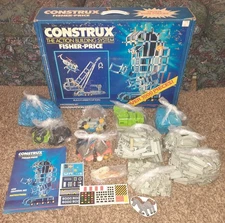 VTG 1985 FISHER PRICE 1000+ PIECES CONSTRUX IMAGINATION SERIES COLOSSAL SET 6110