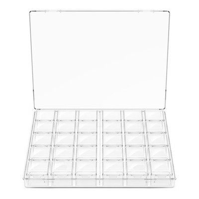 KUNPENG - Caja de almacenamiento de plástico para bobinas - Sostiene 30 bobinas con tapa # BBX-30 1piezas