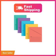 Better Office Products Lined Vertical Slash Pocket File Folders, 25 Pack, 5 A...
