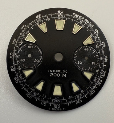 NOS Vintage Unmarked Swiss Made Landeron 248 Dial 28.5 mm