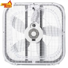 20 Classic Box Fan With Weather-resistant Motor Portable Cooling Floor Or Wind 20 Classic Box Fan With Weather-resistant Motor Portable Cooling Floor Or Wind