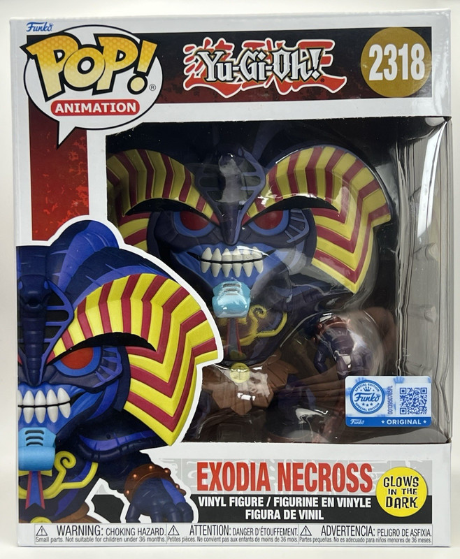 Funko Pop! Exodia Necross GLOW #2318 Yu-Gi-Oh Exclusive Vinyl + PROTECTOR Case