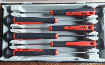Felo 6 pc Slotted & Phillips Precision Screwdriver Set 04224096156
