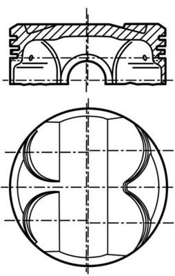 MAHLE 081 PI 00101 000 Piston for BMW