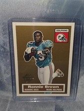 RONNIE BROWN (miami dolphins - rb) 2005 topps ROOKIE CARD #14 of 22 mint. rookie card picture