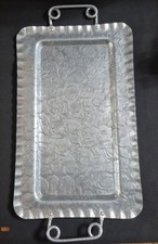 HAND FORGED EVERLAST METAL HAMMERED SERVING TRAY - 11x17