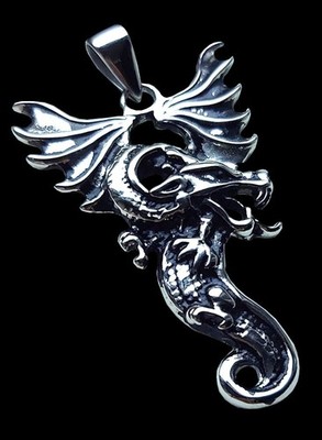 Edelstahl-Anhänger Drache Fantasy Drachenanhänger Sternzeichen Drachen-Schmuck