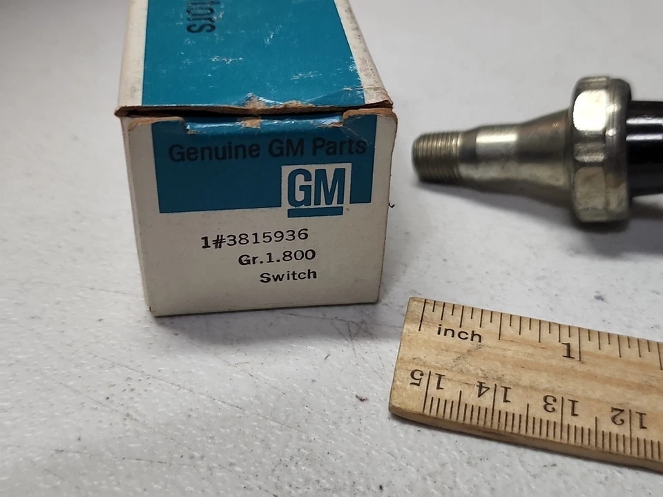 1956-1990 Chevrolet Corvette NOS Oil Pressure Sensor OEM NEW GM P/N 3815936 - Image 3 of 3