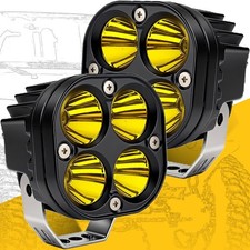 LED Pod Lights & Ditch Lights for Off Road, 3-4 Inch 12-24V Waterproof with H...