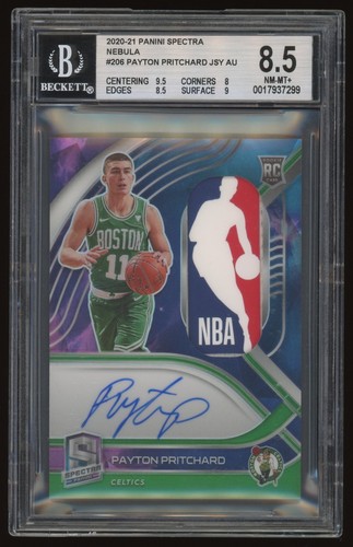 Payton Pritchard 2020 Panini Spectra Nebula Logoman RPA One of One 1/1 BGS 8.5