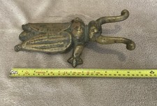 ANTIQUE 11” INCH BRASS BEETLE  /  BUG BOOT JACK