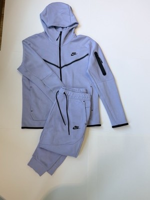 Nike Tech Fleece Tracksuit Set Men s M Lavender Matching Hoodie Joggers Full Zip