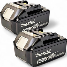  2 New Genuine Makita Brand BL1850B-2 18V Batteries 5.0 AH LED 18 Volt LXT