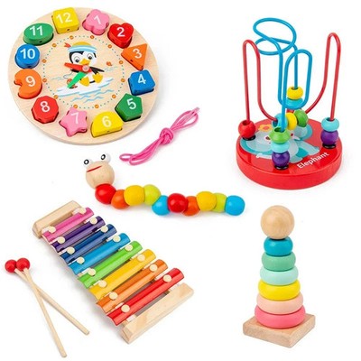 Montessori Baby Toys Kids 3D Wooden Puzzles Early Learning Baby Games Toys.