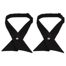 2PCS Adjustable School Uniform Cross Bowtie Premium Necktie Cross Bowtie Tie