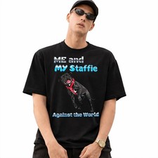 Mens Staffordshire Bull Terrier Pit Bull T Shirt Olive k Staffie Dog Lover Tee