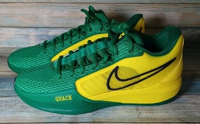 Nike Sabrina 1 'Oregon Ducks' Sneakers Yellow Green, Size 6W/4/4.5M, FQ3381-300