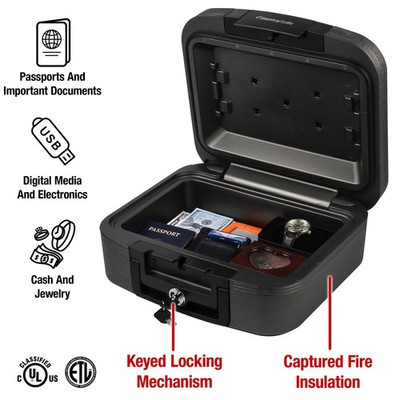 SentrySafe Medium Chest セキュリティケース SentrySafe Chest Safe with Key Lock 0.28 Cu.ft Fire & Water