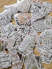 Inspirational Christian Vinyl Stickers Assorted 30 Count
