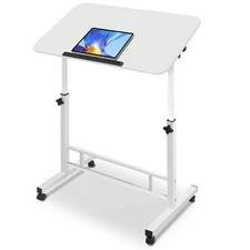 Small Standing Desk Tiltable-Adjustable Height, Mobile Stand Up Desk with Whe...