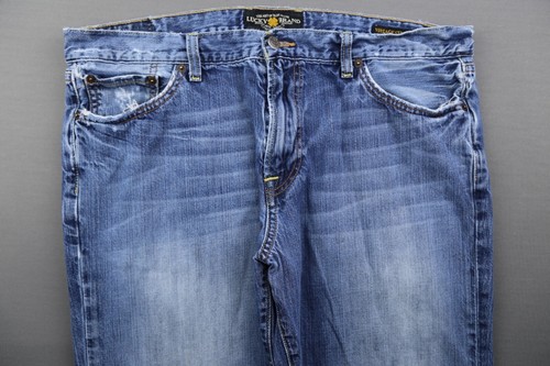 Pantalones de mezclilla para hombre Lucky Brand vintage rectos desgastados talla 36x30 (Sr 37x30) - Imagen 2 de 12