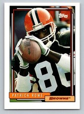 Patrick Rowe RC Rookie 1992 Topps #688 Cleveland Browns