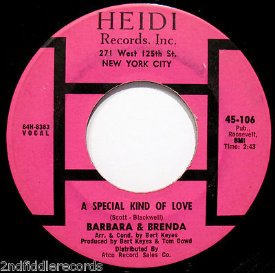 BARBARA & BRENDA-A Special Kind Of Love-Rarer Northern Soul 45-HEIDI #106