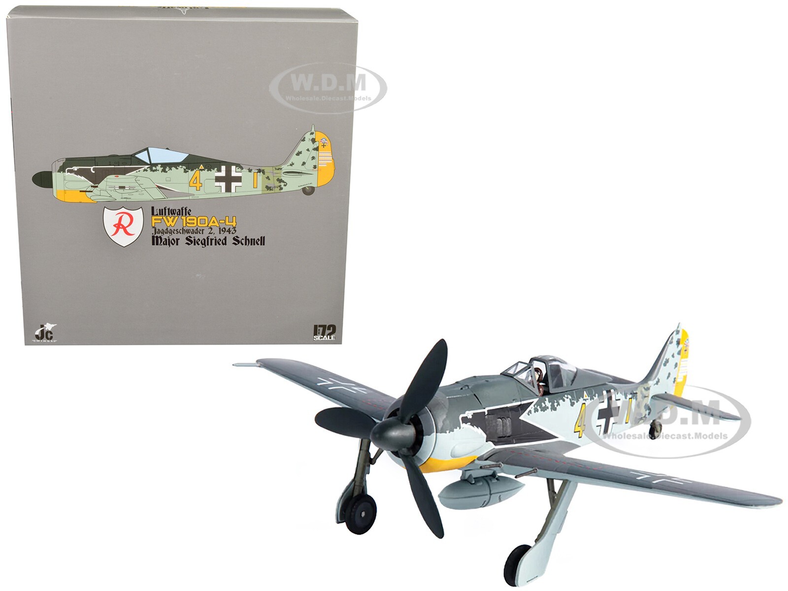 ИСТРЕБИТЕЛЬ FOCKE-WULF FW 190A-4 ЛЮФТВАФФЕ JG2 1/72 JC WINGS JCW-72-FW190-002