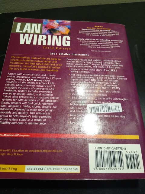 LAN Wiring by James Trulove (2006, Perfect, Revised edition) for sale