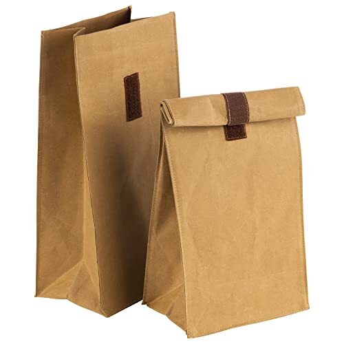 APS Set di 2 borse per il pranzo, 16 x 10 cm, altezza 32 cm, 70% fibra naturale,