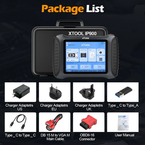 XTOOL IP900 OBD2 Scanner Car Diagnostic Tool 4000+Bidirectional FCA E.CU Coding - Bild 13 von 13