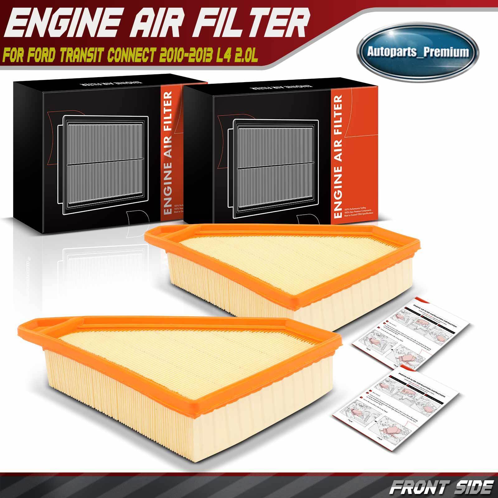 2x Engine Air Filter for Ford Transit Connect 2010-2013 L4 2.0L Flexible Panel