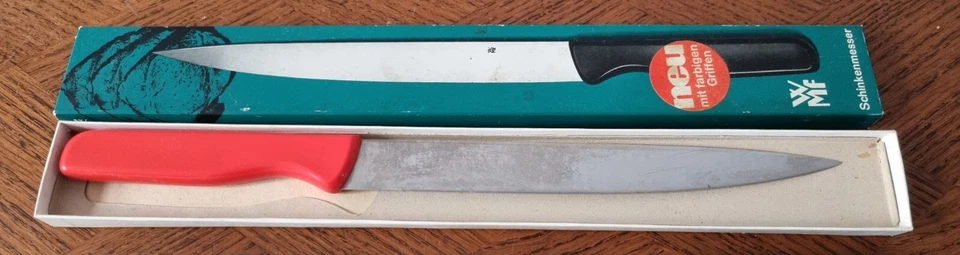 4 gut erhaltene WMF Küchenmesser - Brot / Bratenmesser - Schinkenmesser - Bild 4 von 4