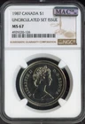 1987 Canada Dollar $1 NGC MS67 MAC - Quality
