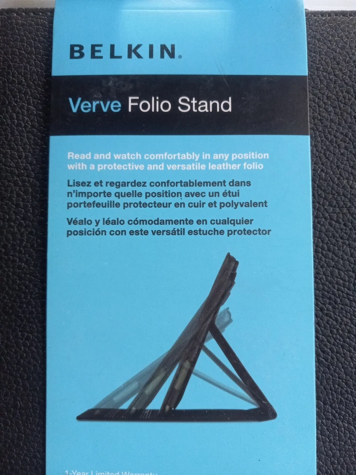 Kindle Fire - Belkin Verve Folio Soporte Multi Posición Estuche de Cuero Negro Foto 3 de 4