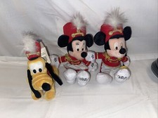 Disney Mickey Mouse Minnie Goofy Med Size Plush Lot of 3