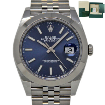Rolex NEW Datejust 41mm Steel Blue Dial 126300 FACTORYWARANTYDATED2021 #1053-1