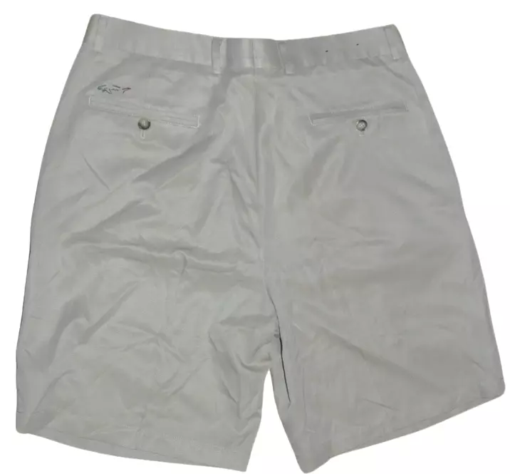 Mens Beige Golf Shorts Greg Norman Pleated Casual Dress 69421 Size