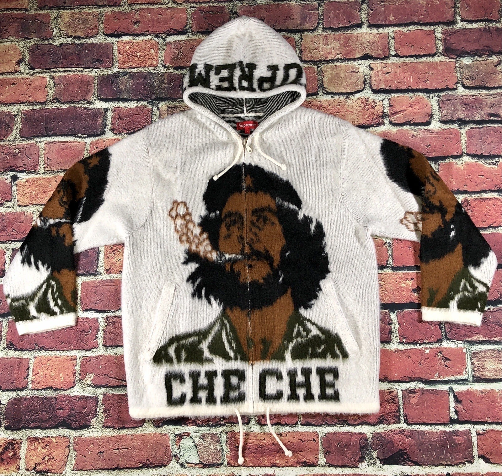 Pull blanc à capuche Supreme Che taille L