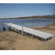 Patriot Docks Roll in Boat Lake dock with poly Decking 16, 24, 32 or 40 ft