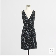 J. Crew Women's Wrap-Front Dress in Painted Dots Size 0