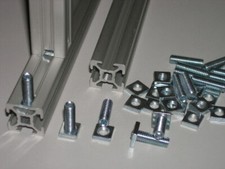 Nutenstein M6 Gleitmutter + Gewindestift M6x20 f&uuml;r Bosch Rexroth Alu 20x20 Nut6