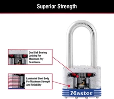 Outdoor Padlocks, Lock Set with Keys, Keyed Alike Padlocks with Long Hardened...