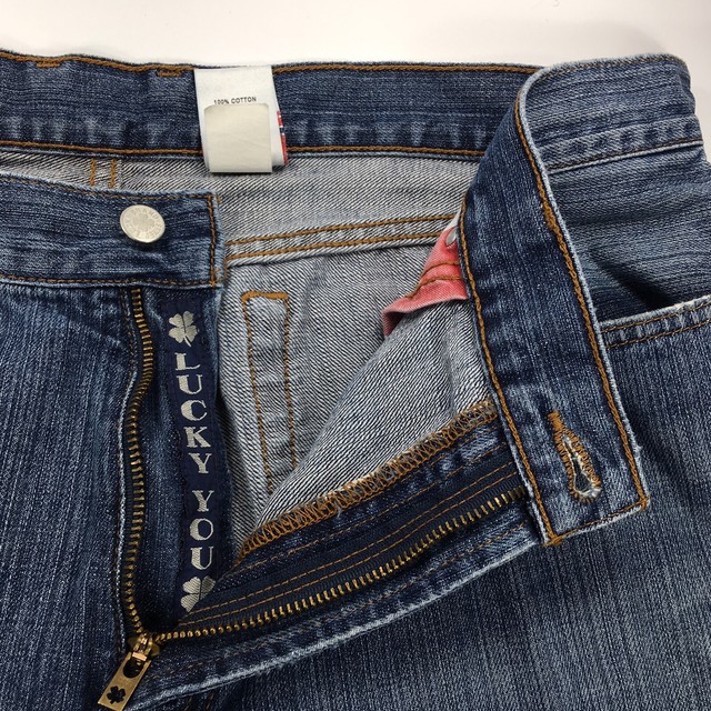 Lucky Brand Mens Classic Fit Short Length Blue Jeans 38 Short 38x30 Loose Wide | eBay
