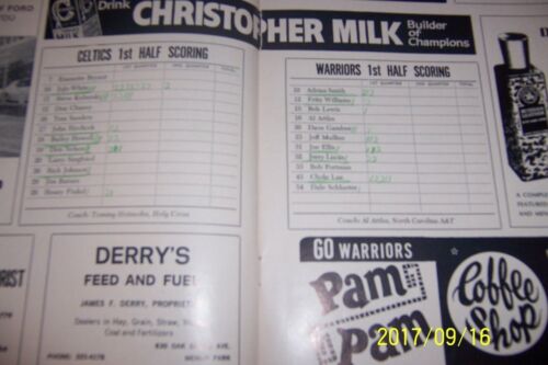1969 GOLDEN STATE WARRIORS vs BOSTON CELTICS Program JOHN HAVLICEK Clyde LEE - Picture 4 of 5