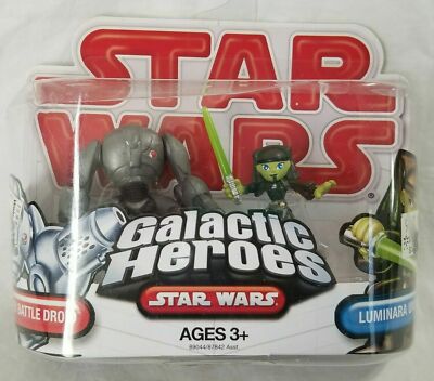 NEW Star Wars Galactic Heroes Super Battle Droid Luminara Unduli 2009 FLAW -I