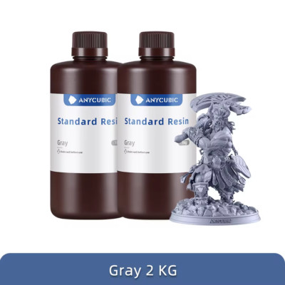 2pcs*1KG ANYCUBIC Grau UV Harz für Resin 3D Printer LCD 3D Drucker MONO Mars 2KG