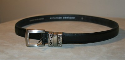 Silpada Silver Designs Belt Black Leather Size L 33 used | eBay display picture 1