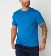 Xersion Xtreme Men's Crew Neck Short Sleeve T-Shirt Luxury Blue Size XL