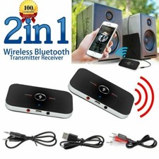 2 Pcs Bluetooth Transmitter Receiver Wireless A2DP Home TV Stereo Audio Adapter
